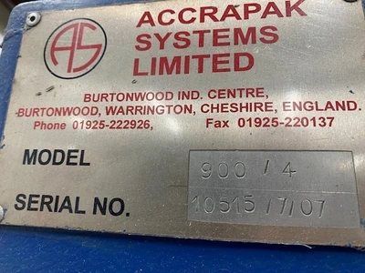 USED ACCRAPAK MODEL 900-4-1