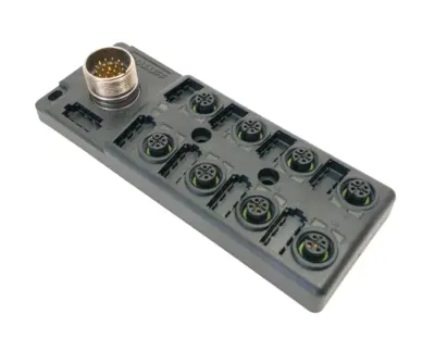 USED BALLUFF JUNCTION BLOCK 8 M12 5-PIN M23 19-PIN BPI 8M4A5P-2K-B0-SM6LT