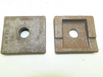 Acco Bridge Crane Rail Support Clamp Plate Cast Iron 2-1/2 x 2-3/4" Lot of 10