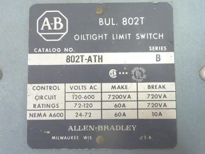 USED ALLEN BRADLEY 802T-ATH SER B