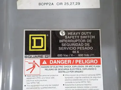 Used SQUARE D HU362 Disconnects Ohio US | HGR 24 #801821