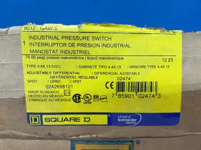 Used SQUARE D GAW5 Pressure Switches Ohio US | HGR 24 #1478076