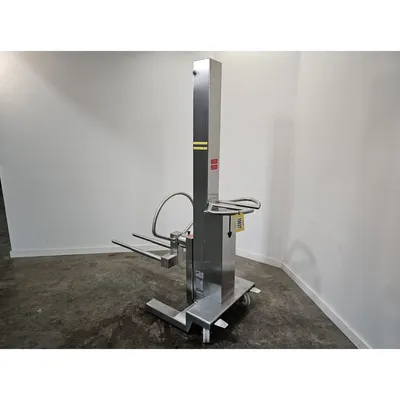 Used 150LB Capacity Stainless Steel Mobil SERVOLiFT Bin (IBC) Lifter