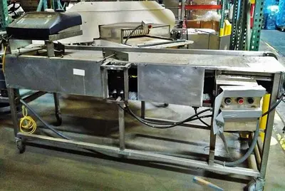 USED DUAL SORTING/CODING CONVEYOR, STAINLESS STEEL