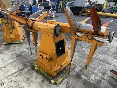 2500 LBS X 12" COOPER WEYMOUTH DOUBLE END PULL-OFF COIL REEL UNCOILER: STOCK #22617
