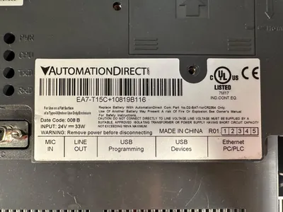 Automation Direct - Koyo Touchscreen Panel EA7-T15+10819b116 (2E-5)