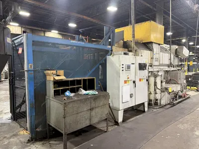 48" X 3-STAGE RANSOHOFF ROTARY DRUM BATCH AUTOMATIC PARTS DEBURR & WASHER SYSTEM, NEW 2013: YOBRO #24300