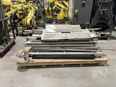 Used GENESIS SYSTEMS GROUP FANUC ARC MATE 100IC DUAL ARM WELD CELL WITH 60" DIAMETER INDEX TABLE R30IA CONTROLLER YR. 2012 Robotic Welding Cells | Harbor Machinery Inc. #1283362