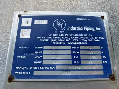 Used 2011 INDUSTRIAL PIPING INC. _UNKNOWN_ Dehumidify Desiccant Dryers North Carolina US | DH Griffin Used Equipment #1383841