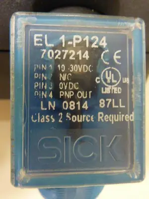 USED SICK OPTIC ELECTRONIC EL 1-P124