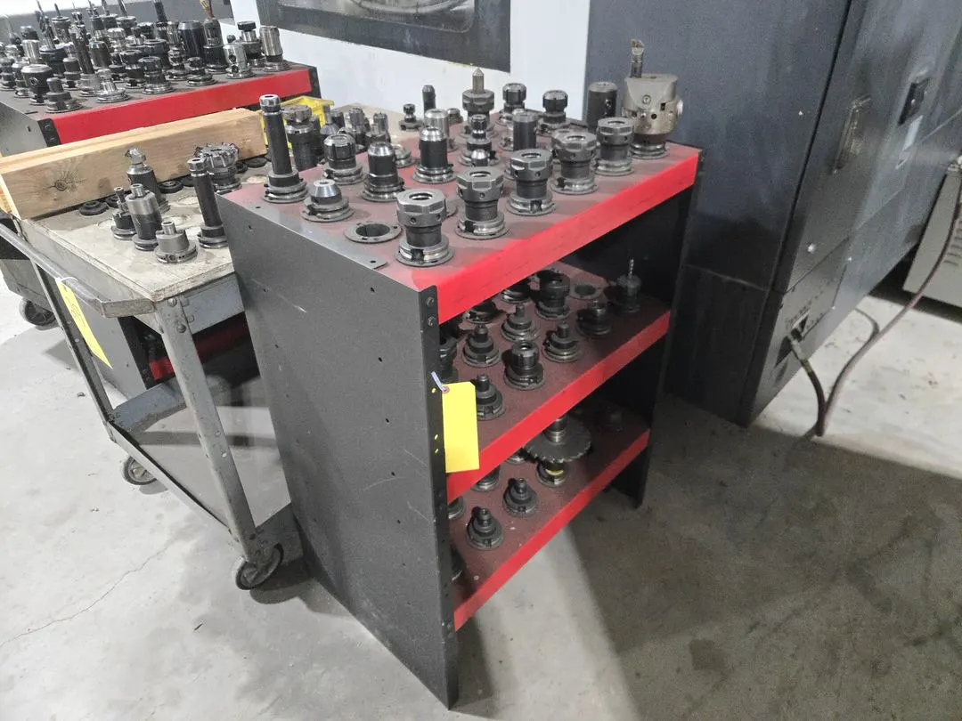 Cart and Contents; Approx (66) Cat 40 Tool Holders