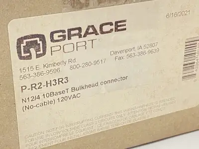 USED GRACE PORT ETHERNET PANEL INTERFACE CONNECTOR 5E RJ45 UL TYPE 4 3A