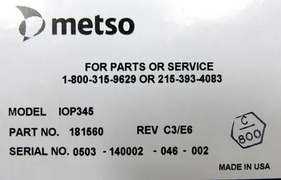 USED VALMET – METSO IOP345 INPUT MODULE 181560