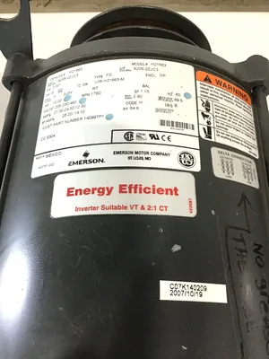 Emerson H21663 Industrial Electric Motor 3PH 10HP 1.15SF