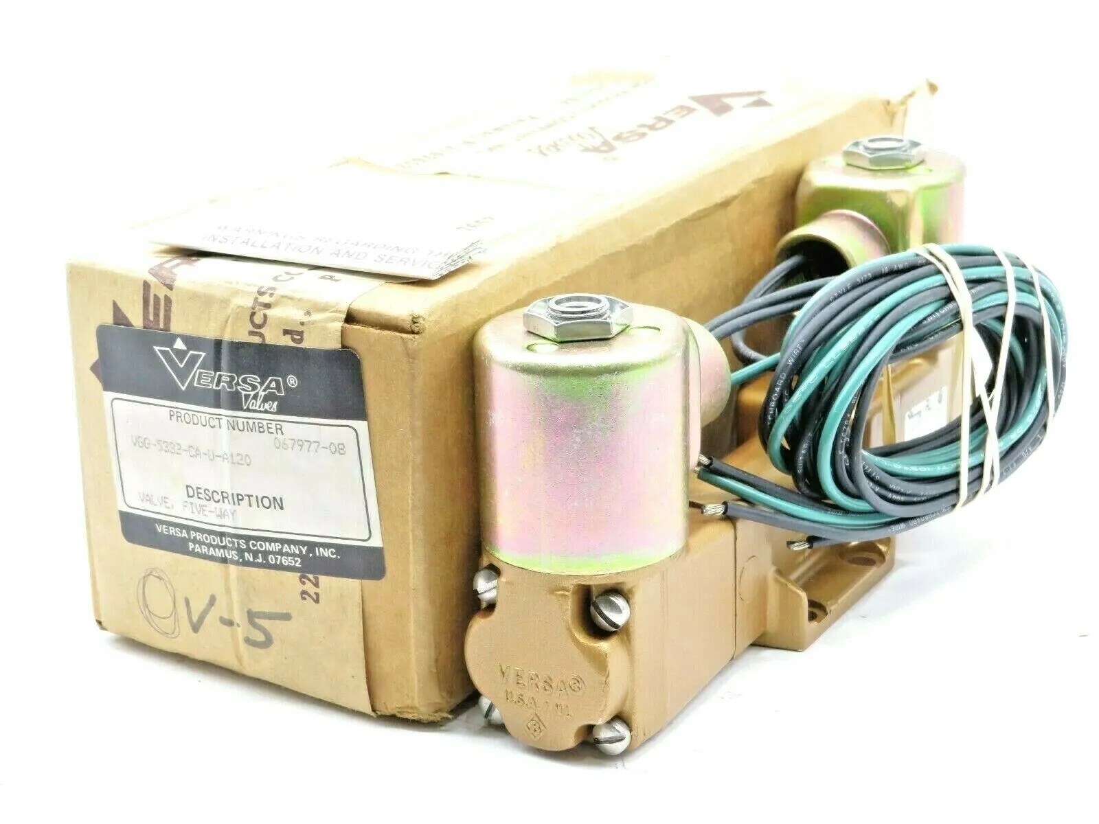 NEW VERSA VALVES VGG-5332-CA-U-A120 FIVE WAY VALVE VGG5332CAUA120