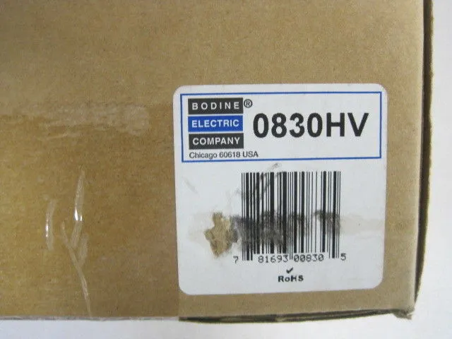NEW BODINE ELECTRIC 0830HV MOTOR CONTROL BODINE 0830