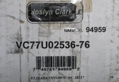 USED JOSLYN CLARK VC77U02536-76 VACUUM CONTACTOR VC77U0253676