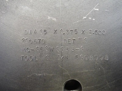 McCrosky 15" Indexable Slot Milling Cutter DIA15"x1.375x2.500 (LOC2344)