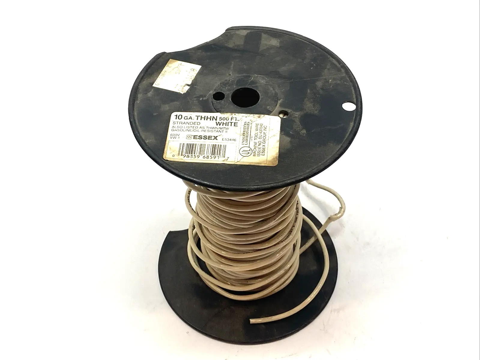 Used Essex White Stranded Wire 10 GA. THHN 3lbs 15.8oz Cable & Wire Michigan US | Maverick Industrial Sales #1518223