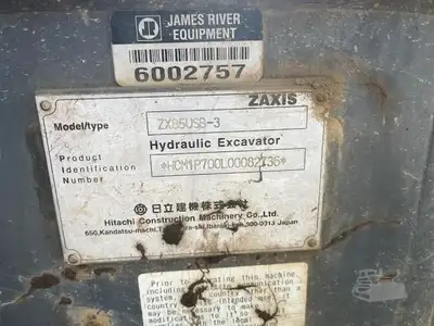 Used 2013 HITACHI ZX85USB-3 Crawler Excavators - Mini North Carolina US | Southeastern Equipment Corp #1467772