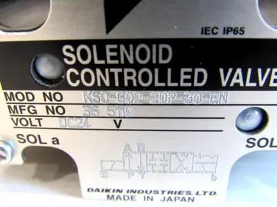 NEW DAIKIN INDUSTRIES KS0-G02-2DP-30-EN SOLENOID VALVE KS0G022DP30EN
