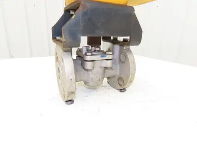 Tufline 0367 1" Flanged 300 Stainless Plug Valve Pneumatic Actuator & Positioner