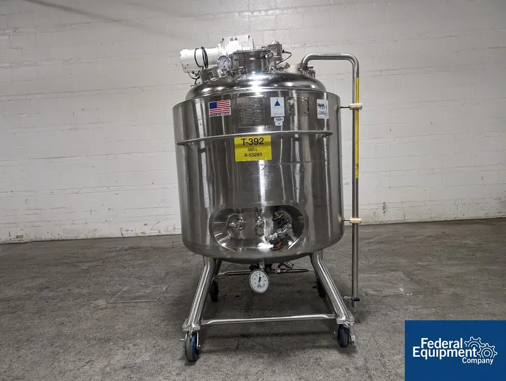 USED Precision 500 Liter Precision Stainless Reactor, 316L S/S, 40/100#