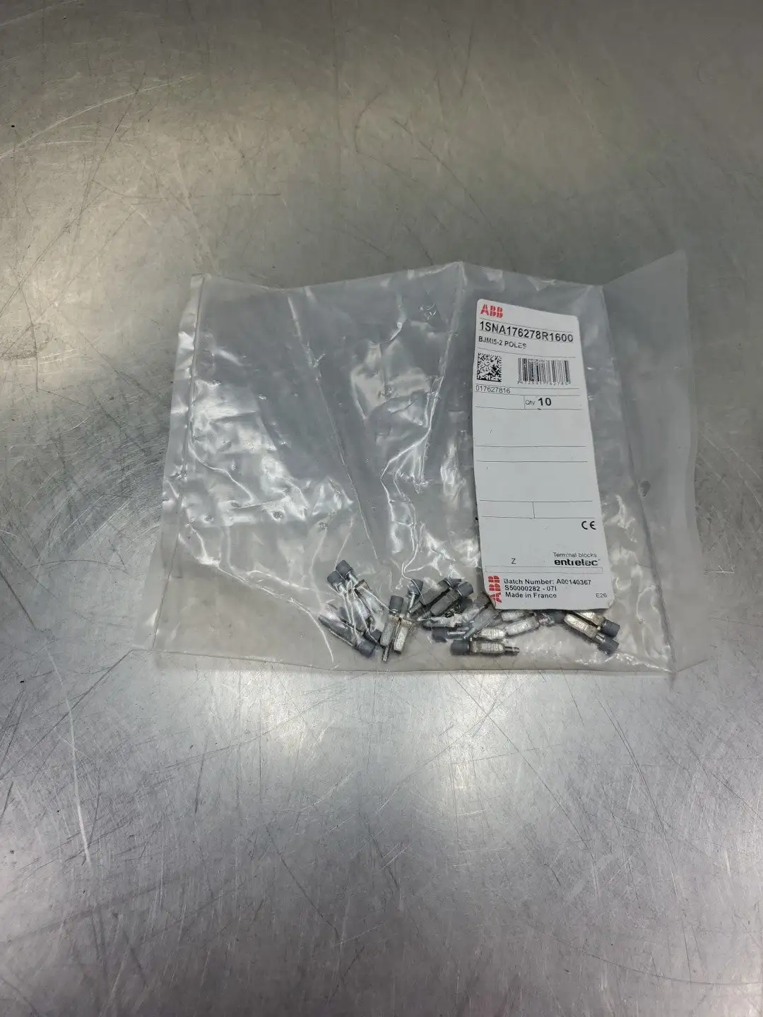 ABB 1SNA176278R1600 BJMI5-2 Poles Jumper Bar, Lot of 10. 4F-47/1