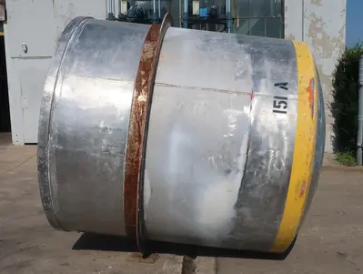 SPC8795  Tank 1500 gallon vertical tank, Stainless Steel, dish