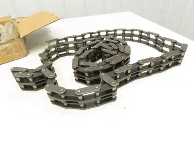 RF2060-2 Double Strand Roller Chain 1-1/2" Double Pitch 10' Length Lot of 2