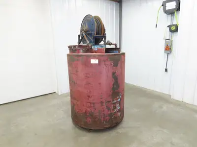 250 Gal Fuel Oil Gas Diesel Storage Tank Single Wall Steel Skid Tank 42x48"