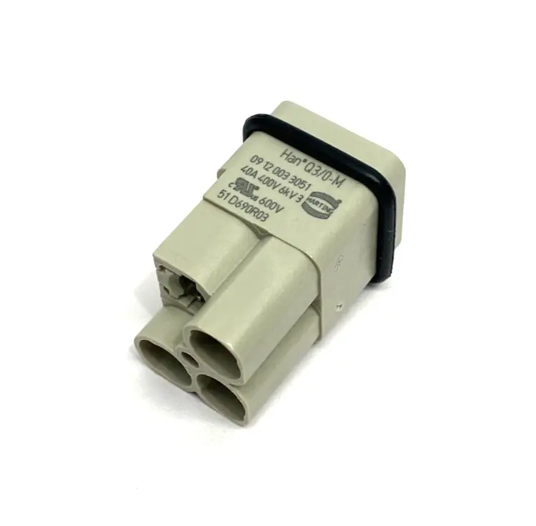 New | in-Stock HARTING Male Crimp Insert, 3-Contact, Size 3A, 40A 400V Contact Blocks Michigan US | Maverick Industrial Sales #1462756