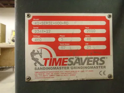 2010 TIMESAVERS 41-SERIE-900-RD Belt Grinders Including Sanders | Levy Recovery Group (4)