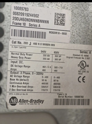 Used 2004 ALLEN BRADLEY POWERFLEX 700S Dynamometers Tennessee US | Equipsales731 #1328275