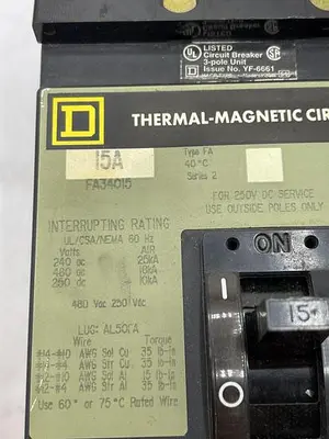 Used SQUARE D SQUARE D FA34015 Misc Electrical & Power Parts | ND Industrial Surplus #1216269