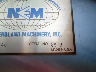 USED NEW ENGLAND MACHINERY NEHA-48 & H/E-40