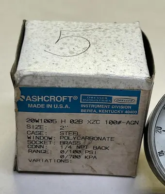 USED ASHCROFT 20W1005H02B