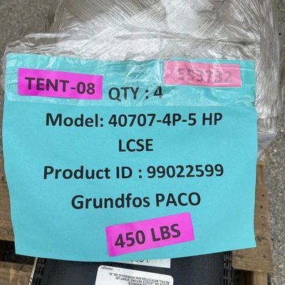New | in-Stock Grundfos 40707-4P-5HP LCSE Centrifugal Pumps California US | Davliegogo LLC #1705439