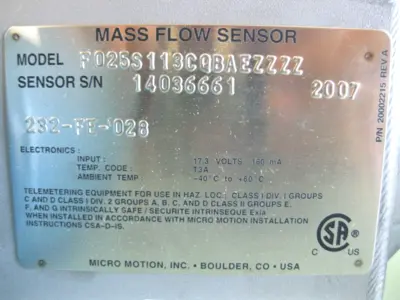 NEW Micro Motion F025 S113CQBAEZZZZ