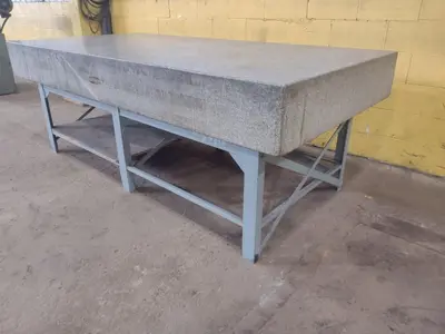 8' X 4' X 10" CHALLENGE PRECISION LAYOUT INSPECTION GRANITE TABLE: STOCK #23813