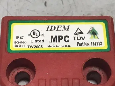 Used IDEM SAFETY SWITCHES 114113 Relays & Switches Michigan US | Ideal Machinery #1308767