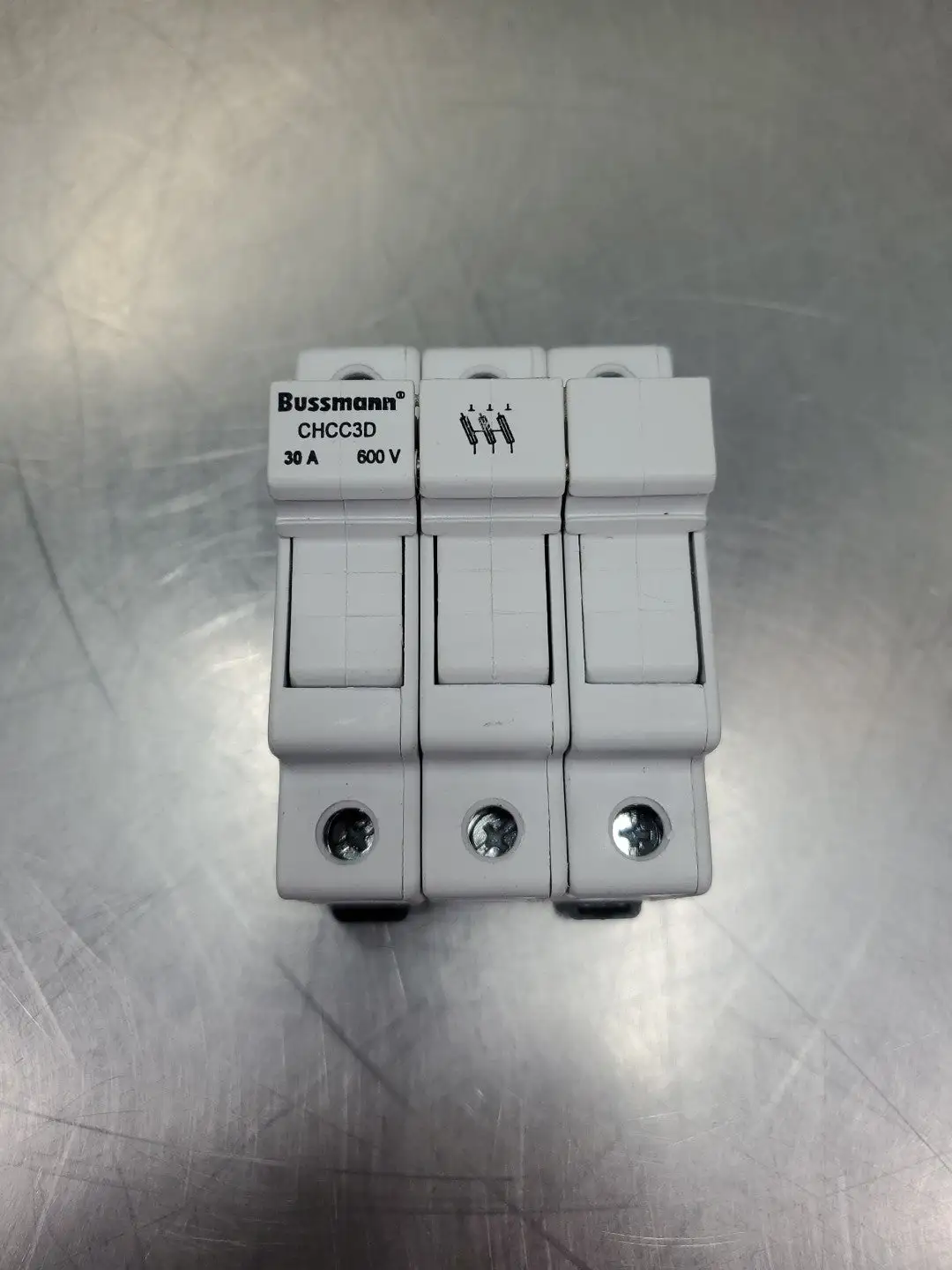 Used Bussmann CHCC3D 3-Slot Fuse Holder, 30A, 600V Fuse Accessories | Palmetto Automation #1155806