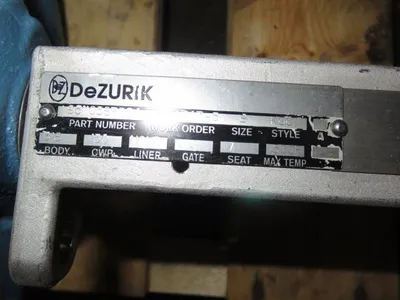 Dezurik 6" Knife Gate Valve Hand Wheel Operated