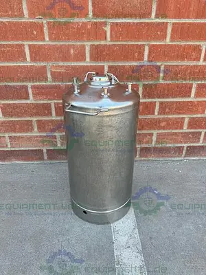 USED ALLOY PRODUCTS 45 LITER STAINLESS STEEL PRESSURE VESSEL 130 PSI