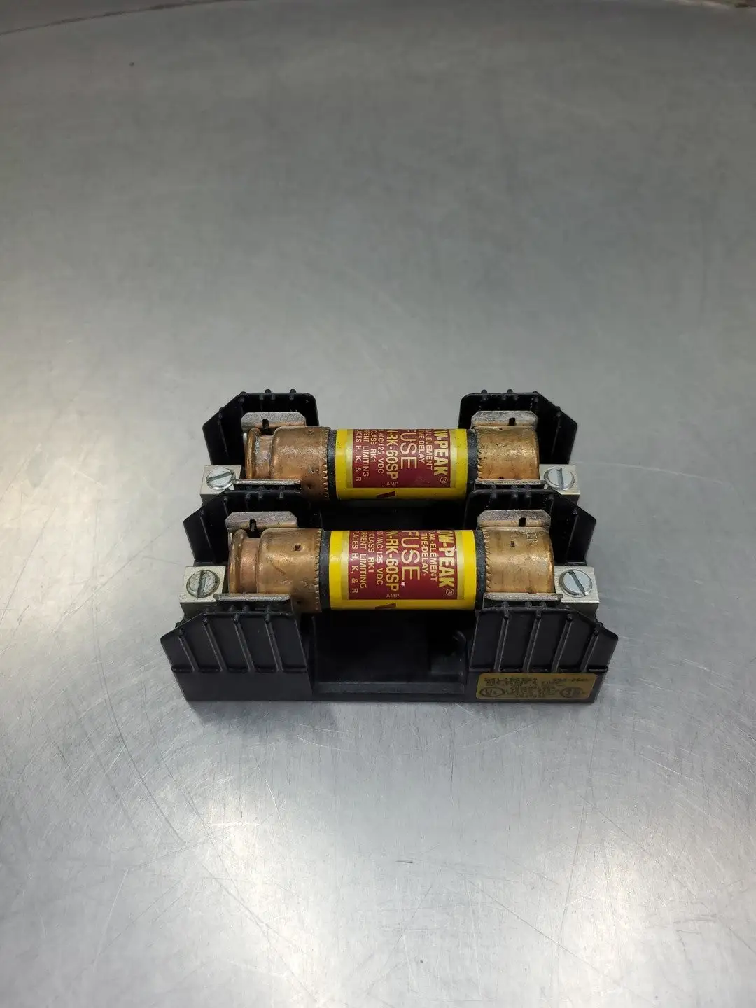 USED Bussmann HRCI-R Fuseholder w/LPN-RK-60SP 250VAC/125VDC Fuses