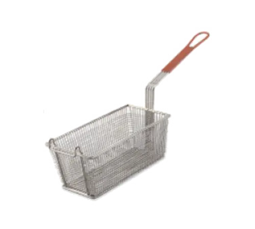 Browne 79207 Fryer Basket W/ Coated Handle & Front Hook, 13" X 5 2/5" X 5 7/10"