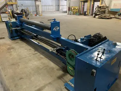 A & F MDL. RS-60 105" WIDE X 72" DIAMETER SHAFTLESS FLOOR PICKUP UNWIND STAND