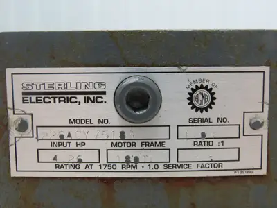 Sterling 226ACY75183 Gearbox 7.5:1 Reducer 4.2Hp 233rpm 180TC RH Output