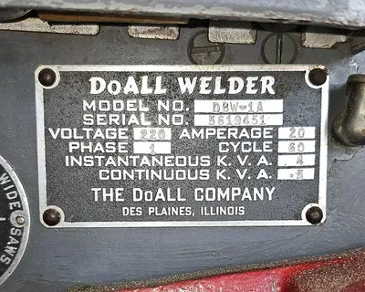 USED 1956 DOALL 16-2
