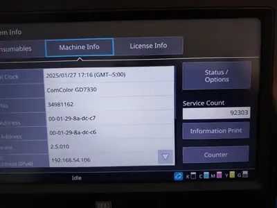 Used RISO GD7330 Ink Jet Printers Michigan US | Forbes Inkjet #1421387